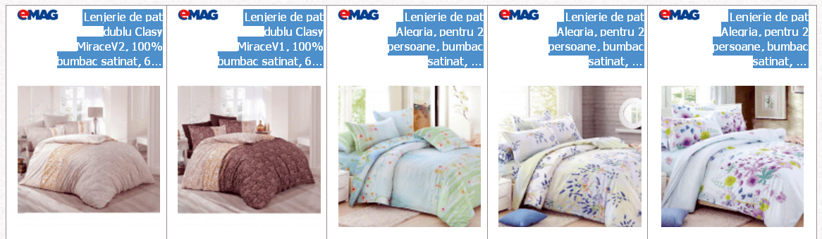 top - lenjerie de pat bumbac satinat - reduceri