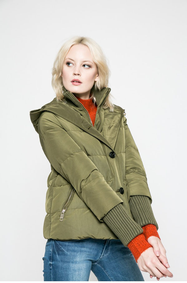 Tommy Hilfiger - Geaca kaki de puf  pentru femei