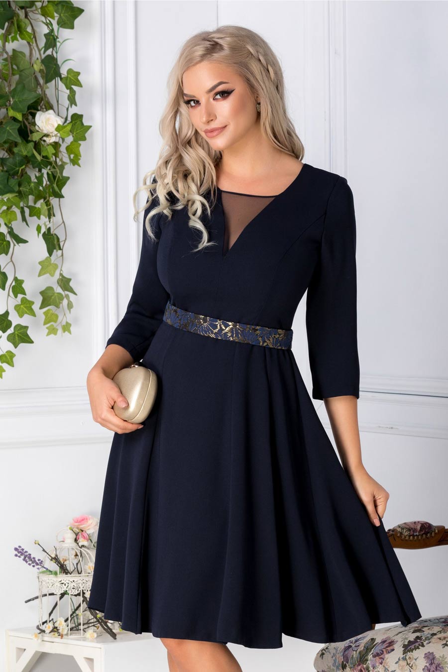 rochie mini bleumarin pentru evenimente speciale