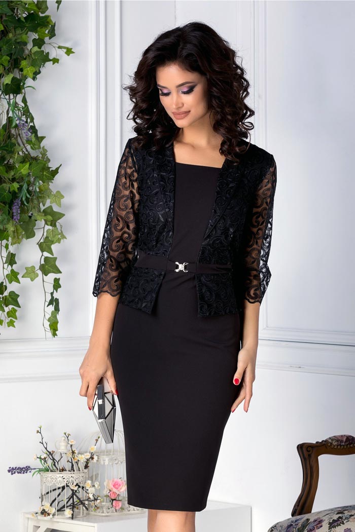rochie neagra de seara xxl