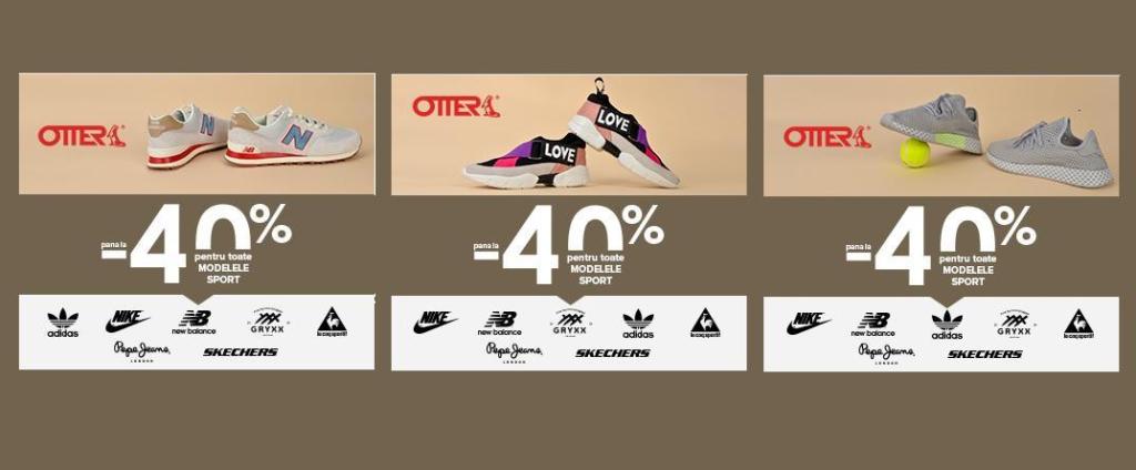 Otter: Pana la -40% reducere la toate modelele brandurilor sport