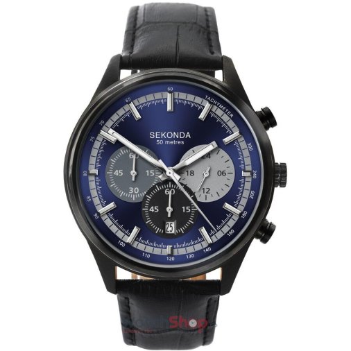 ceas-sekonda-sport-men-s-blue-dial-black-leather-strap-1593-258599