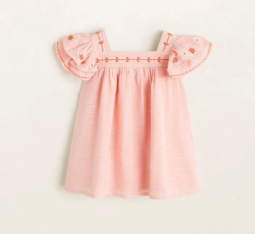 rochie de bumbac roz