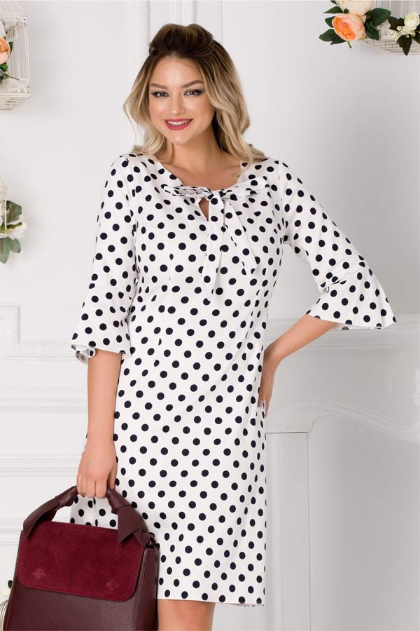 rochie de bumbac alba pentru vara