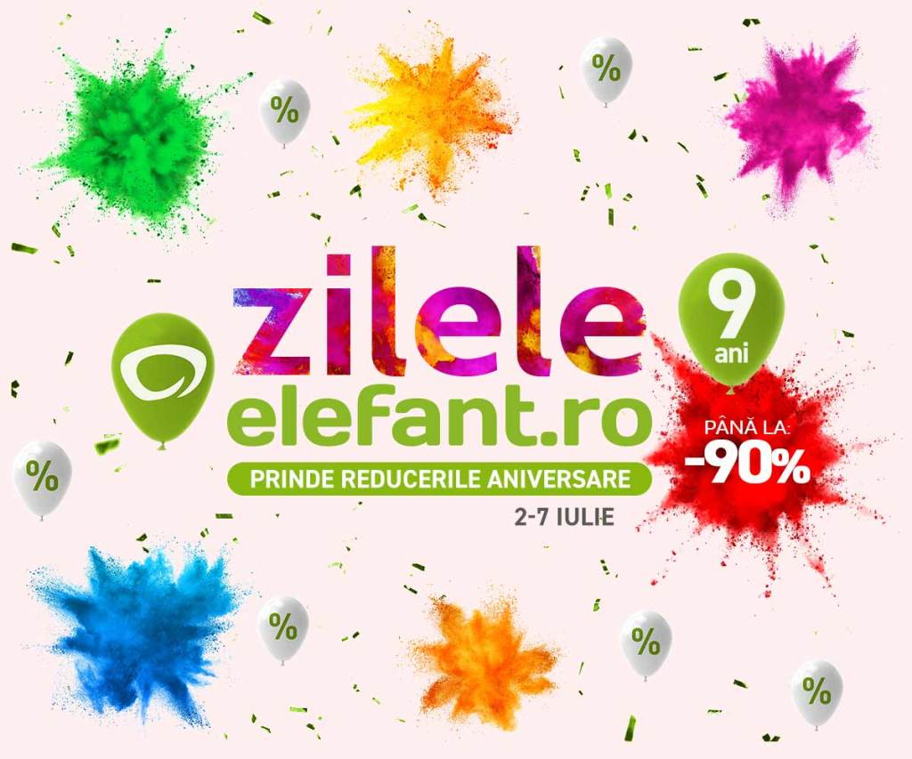 Au început Zilele elefant.ro cu reduceri de până la&nbsp;90%!