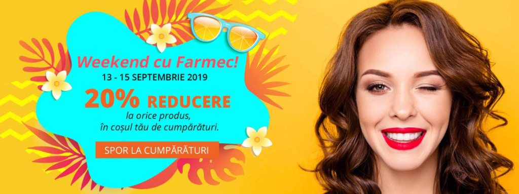 E Weekend cu Farmec! 20% Reducere la orice&nbsp;produs