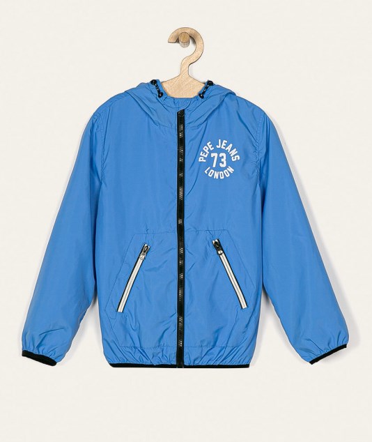 geaca de firma albastra de ploaie si vant pentru baieti