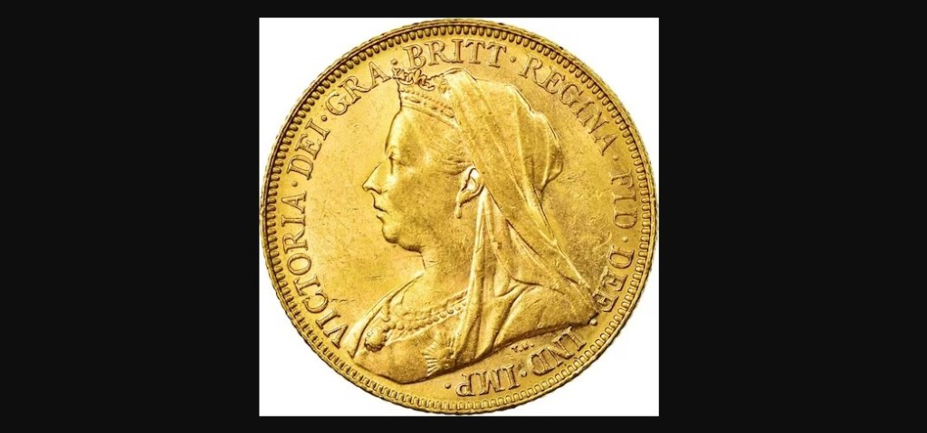 Moneda istorică din aur sovereign Victoria, un cadou ideal 
