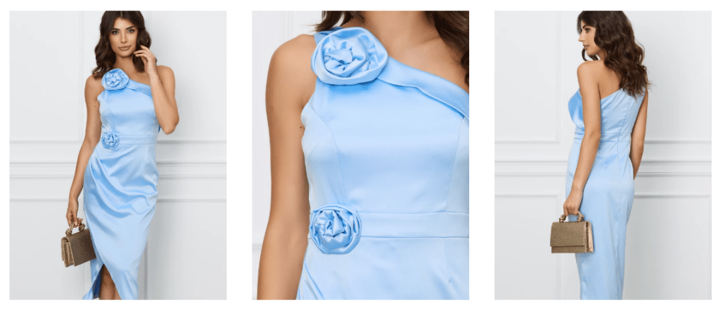 Recomandarea zilei: Rochie Moze Bleu cu&nbsp;Trandafiri