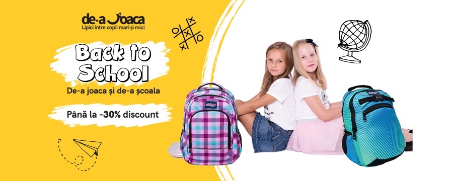 Back to School cu Reduceri de 30% la Ghiozdane și Rechizite pe&nbsp;deajoaca!