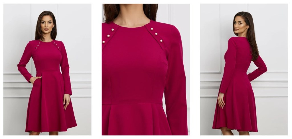 Adaugă un strop de eleganță în garderoba ta cu Rochia Moze Ciclame! Bonus&nbsp;49%