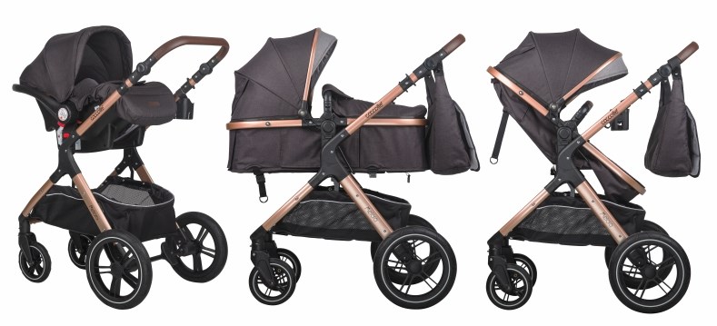 Carucior transformabil 3 în 1 Coccolle Melora Diamond Black – Reducere&nbsp;17%