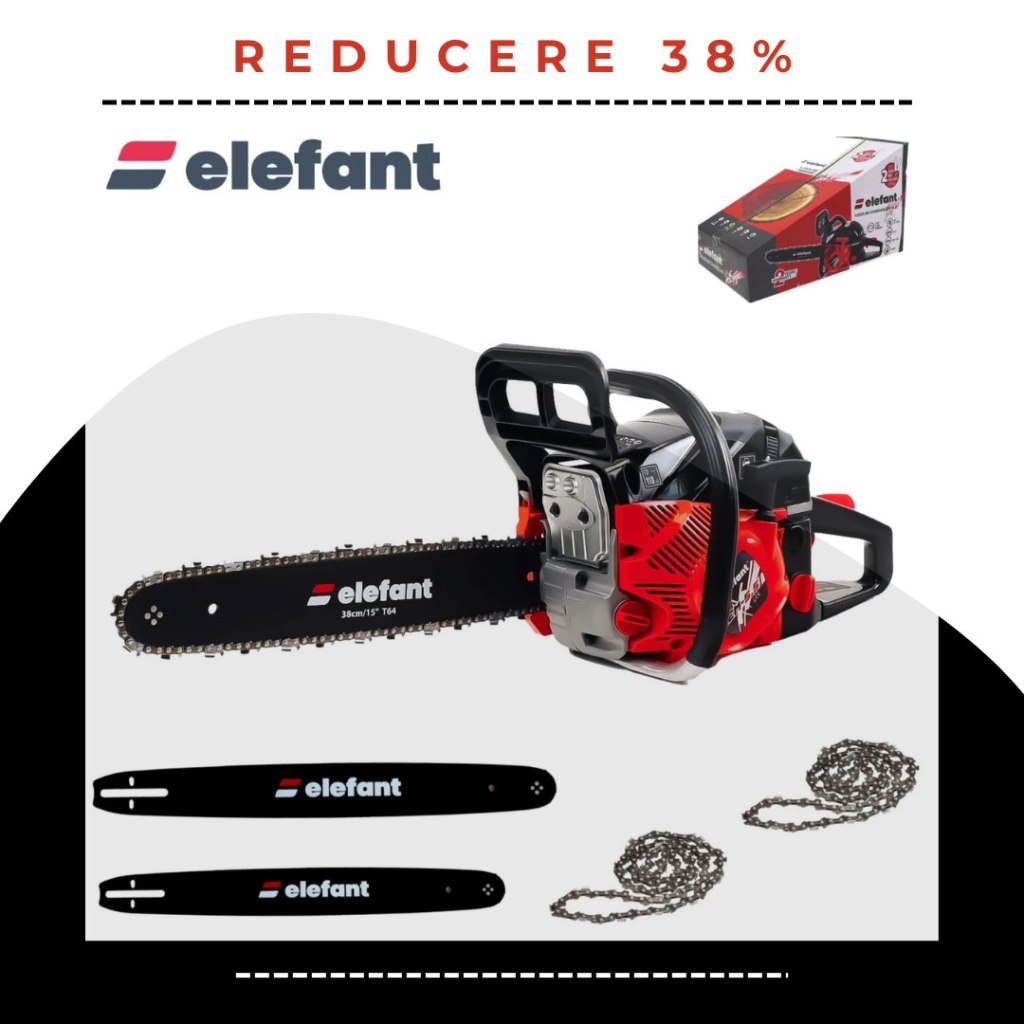 Grădinărit: Mega Pachet Drujba pe Benzina ELEFANT EM-5.5 – Putere Maximă la Preț&nbsp;Redus!