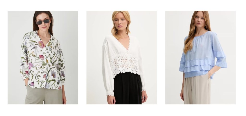 Bluze subțiri și cămăși damă din fibre naturale – răsfățul pielii în sezonul&nbsp;cald