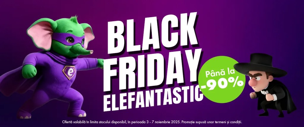 Reduceri 90% – Bucuria lecturii la prețuri de Black Friday –&nbsp;Elefant
